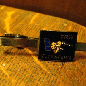 🚀 TRW FLTSATCOM 1980's Vintage Satellite Tie Clip